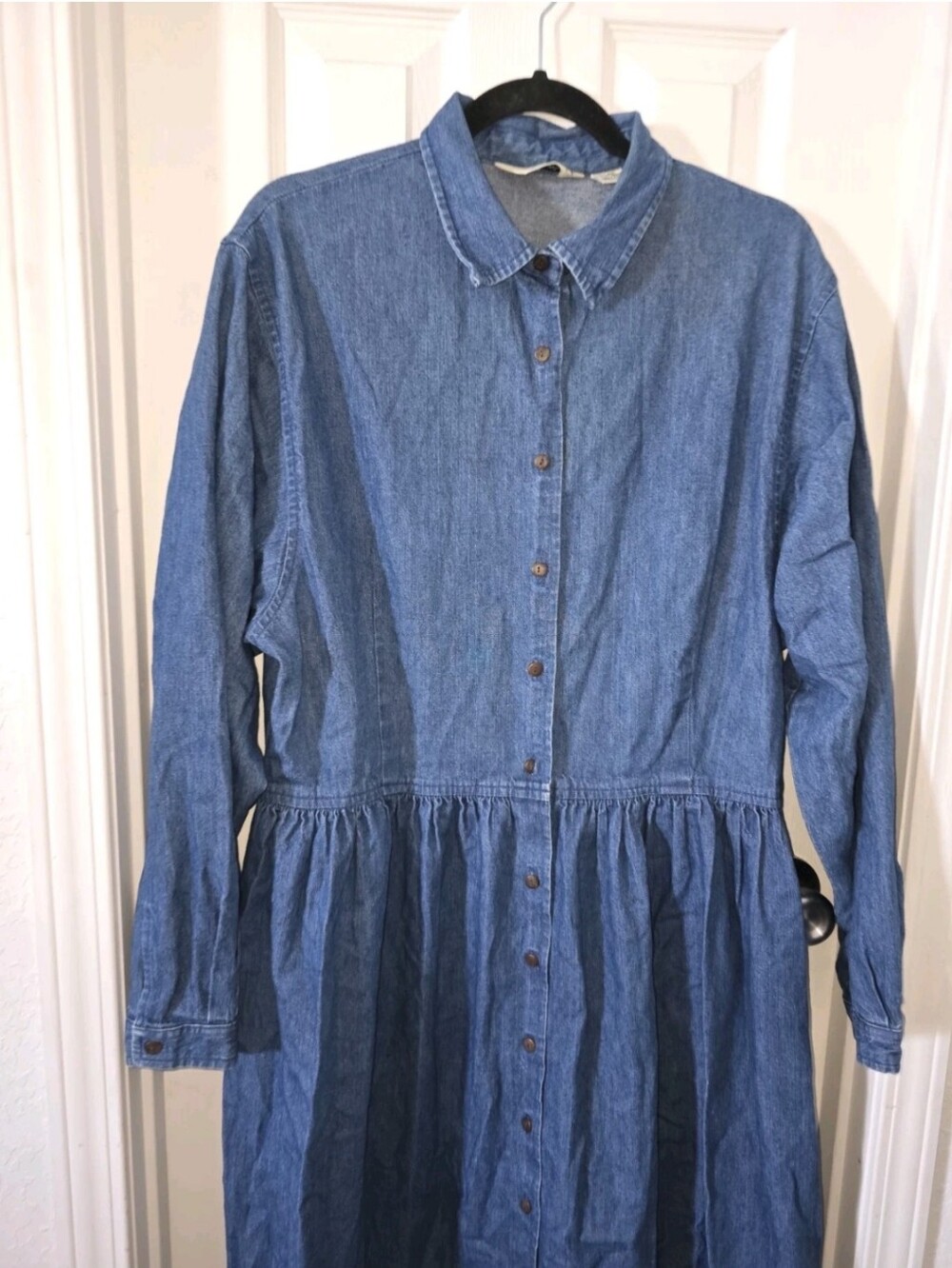 Vintage Eddie Bauer Maxi Denim Dress Size XL - Picture 3 of 16
